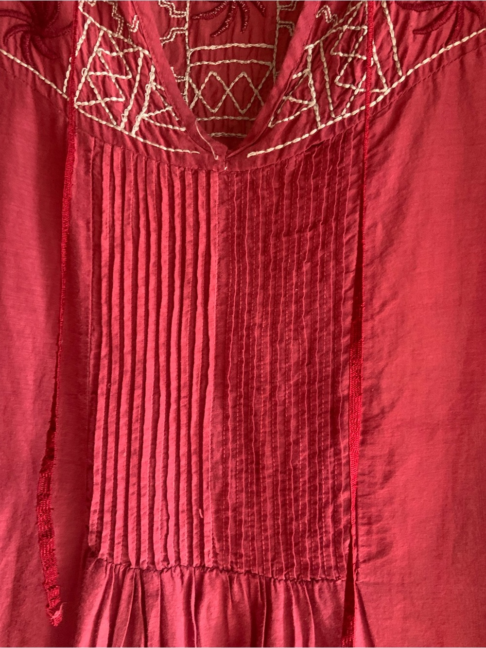 3J Workshop Johnny Was * Beautiful Maroon Embroidered Blouse - Picture 7 of 14